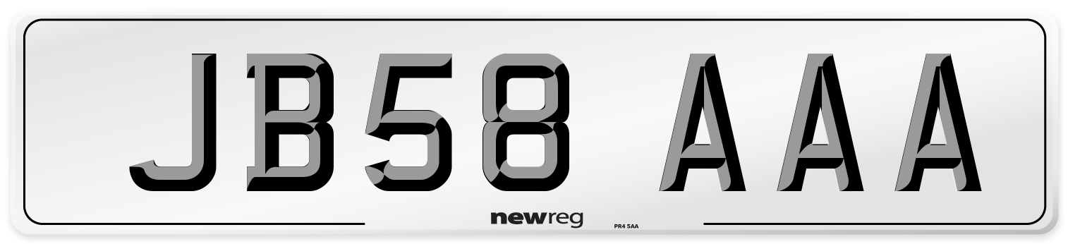 JB58 AAA Number Plate from New Reg